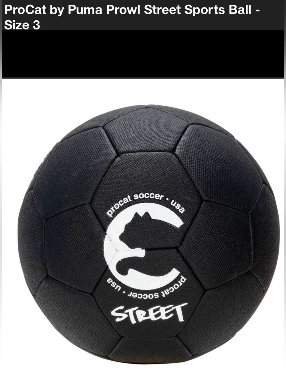 ProCat by Puma Prowl Street Sports Ball - Soccer
Size 3